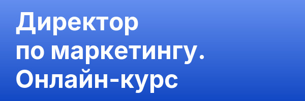 Директор по маркетингу. Онлайн-курс