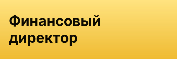 Финансовый директор