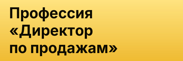 Профессия «Директор по продажам»