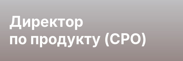 Директор по продукту (CPO)