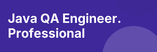 Java QA Engineer. Professional