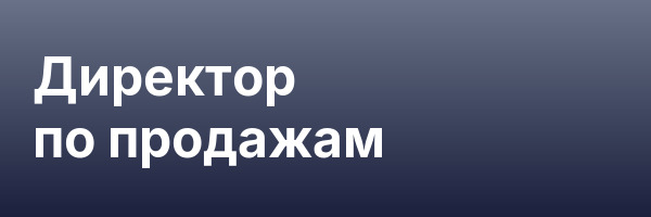 Директор по продажам